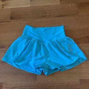 Blue athletic running shorts